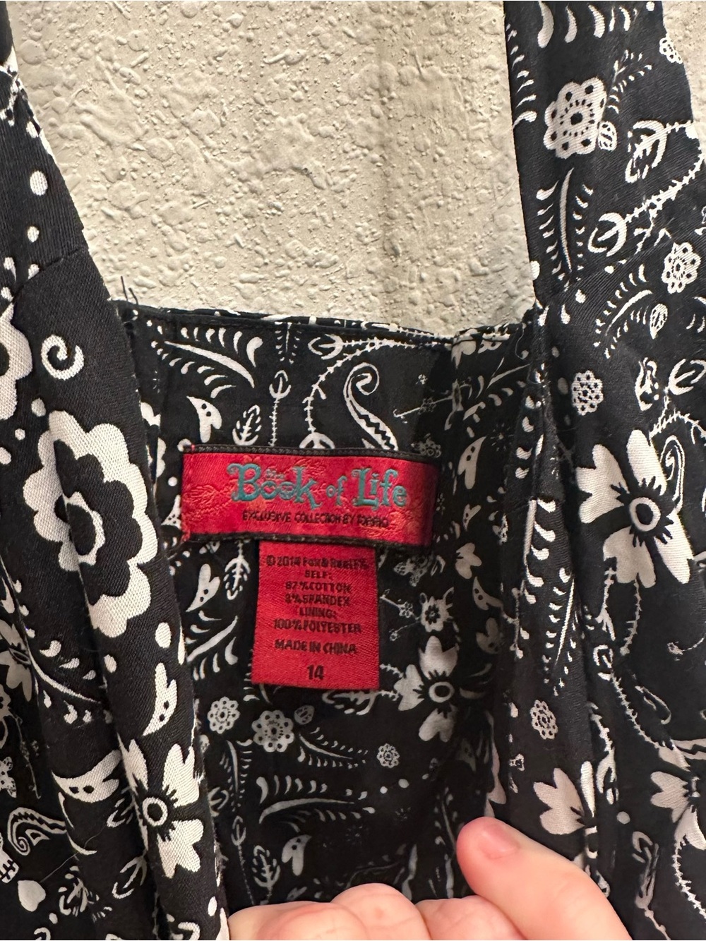 Book of Life Sugar Skull Halter Dress Goth Halloween Size 14 - Picture 4 of 5